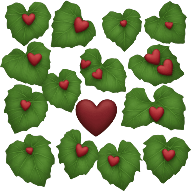 ivy wrapped around dark red heart emoji