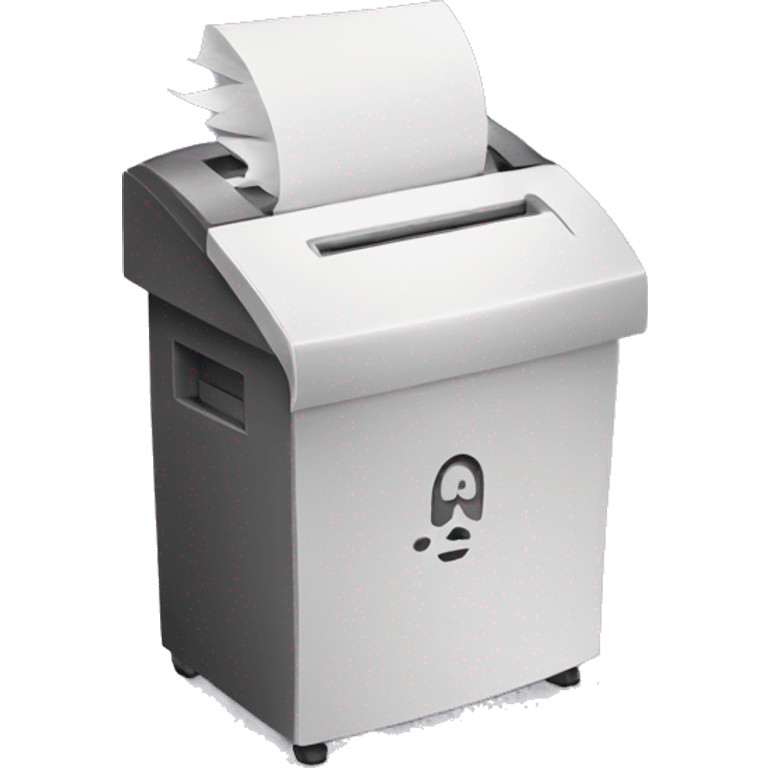 paper going through shredder emoji