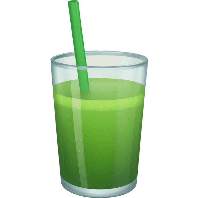 Green juice with straw emoji