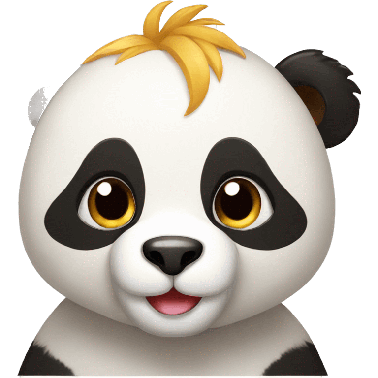 Reveil du Panda joyeux le matin emoji