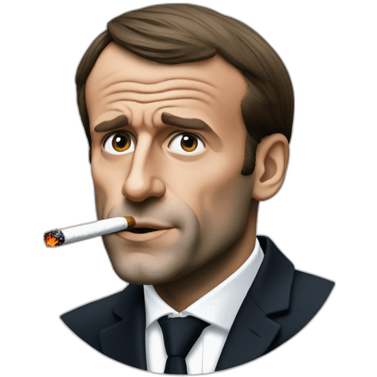 emmanuel macron smoking illegal cigarettes emoji