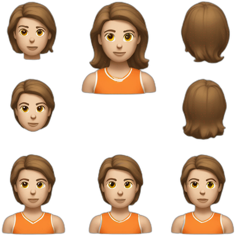 coach sportif Brown hair emoji