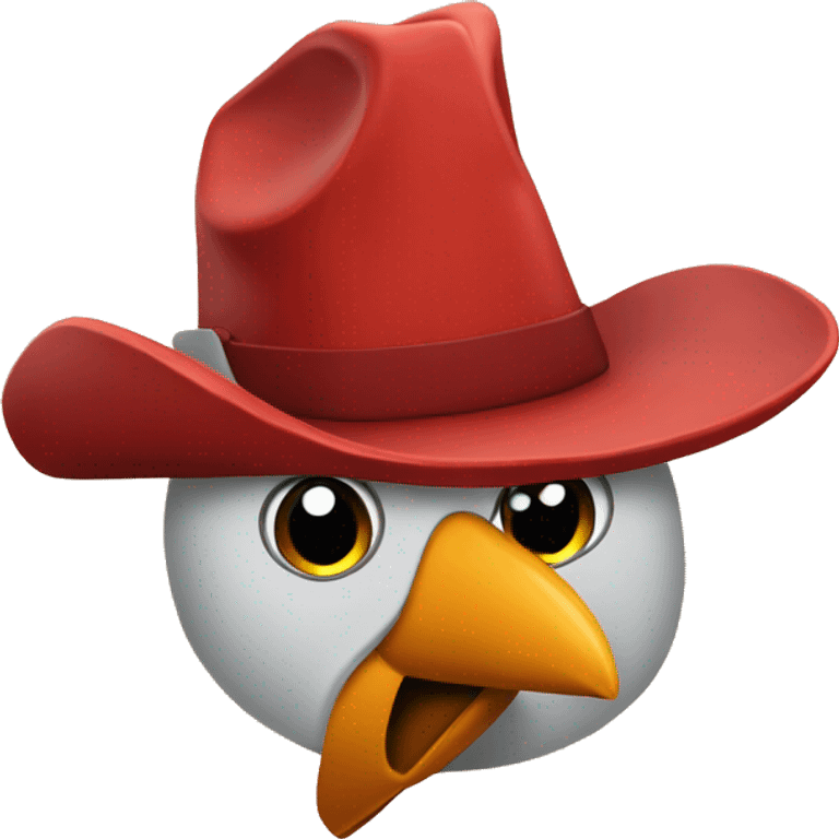 Cardinal wearing a cowboy hat emoji