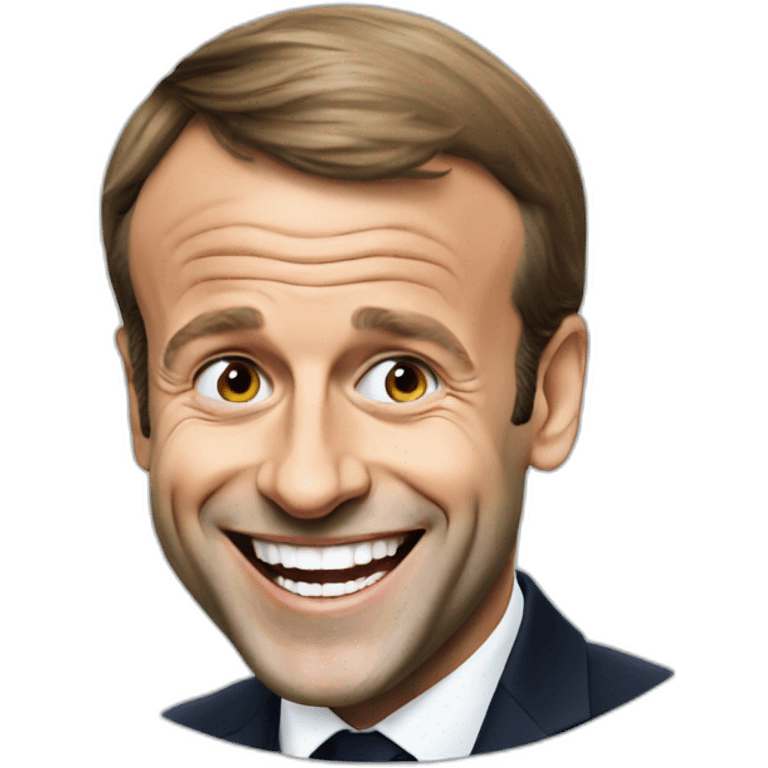 laughing emmanuel macron emoji