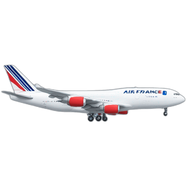 white with red Air France airplane side emoji