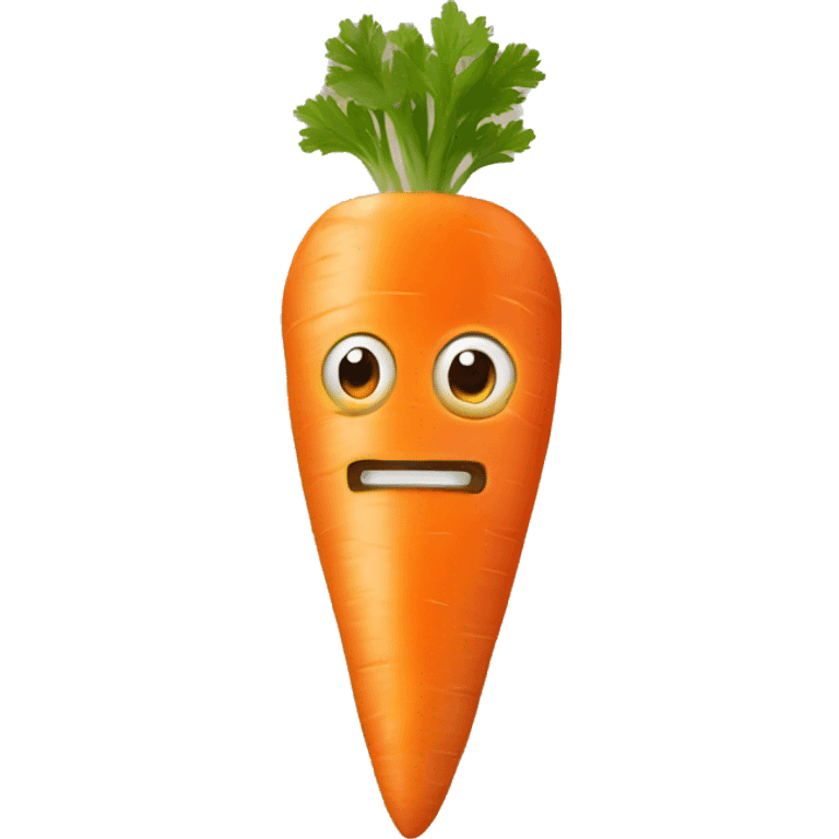 Carrot with eyes and lips  emoji