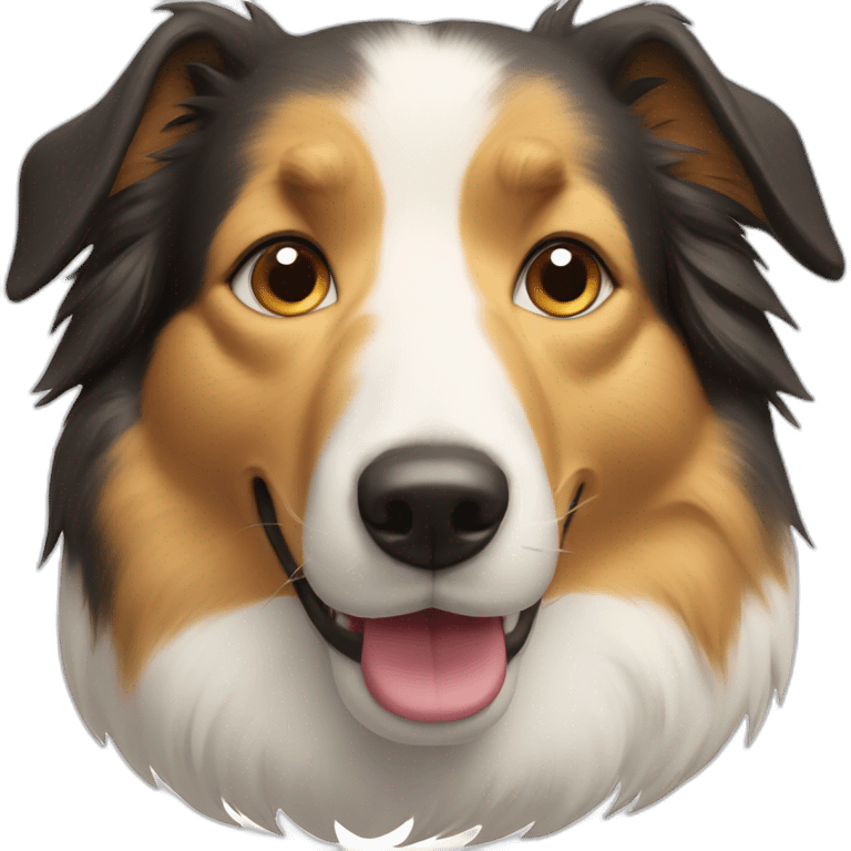 collie and shephard dog face emoji