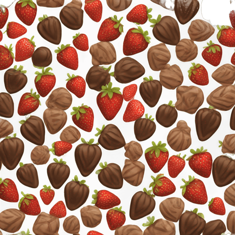 Chocolate covered strawberry  emoji