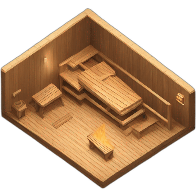 sauna isometric  emoji