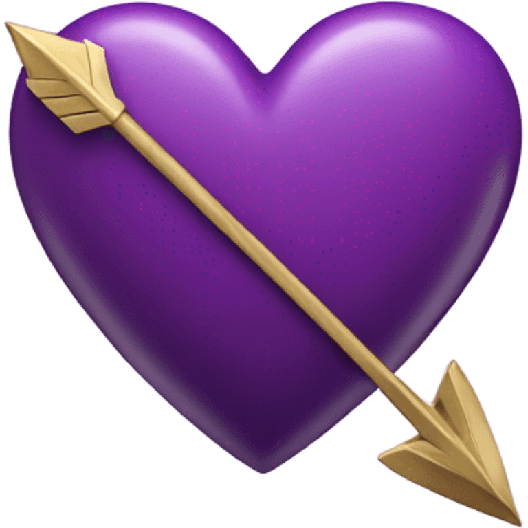 Purple heart with arrow emoji