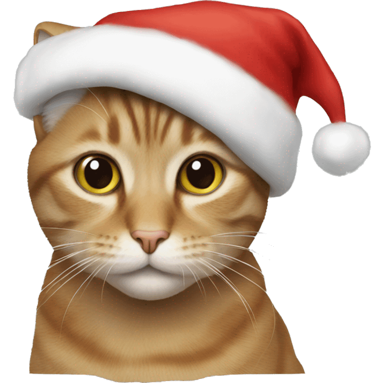 cat in christmas hat emoji