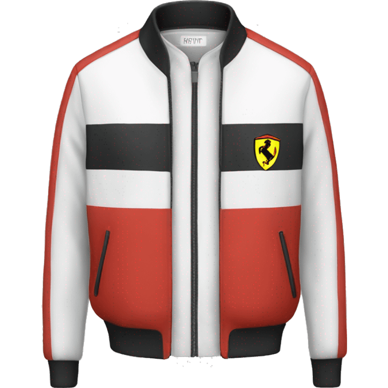 Red white and black Ferrari jacket emoji