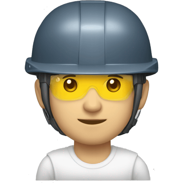 ingeniero furioso con casco blanco  emoji