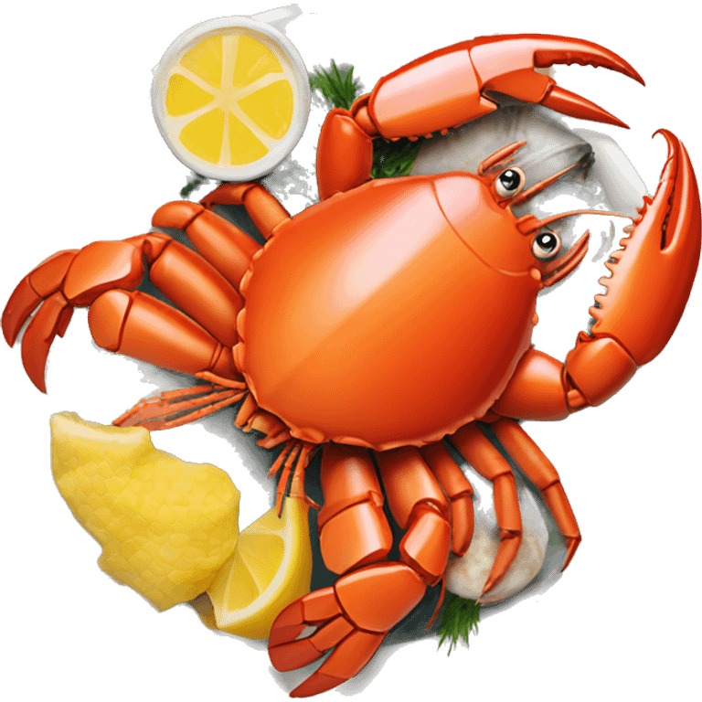 seafood boil with crab legs  emoji