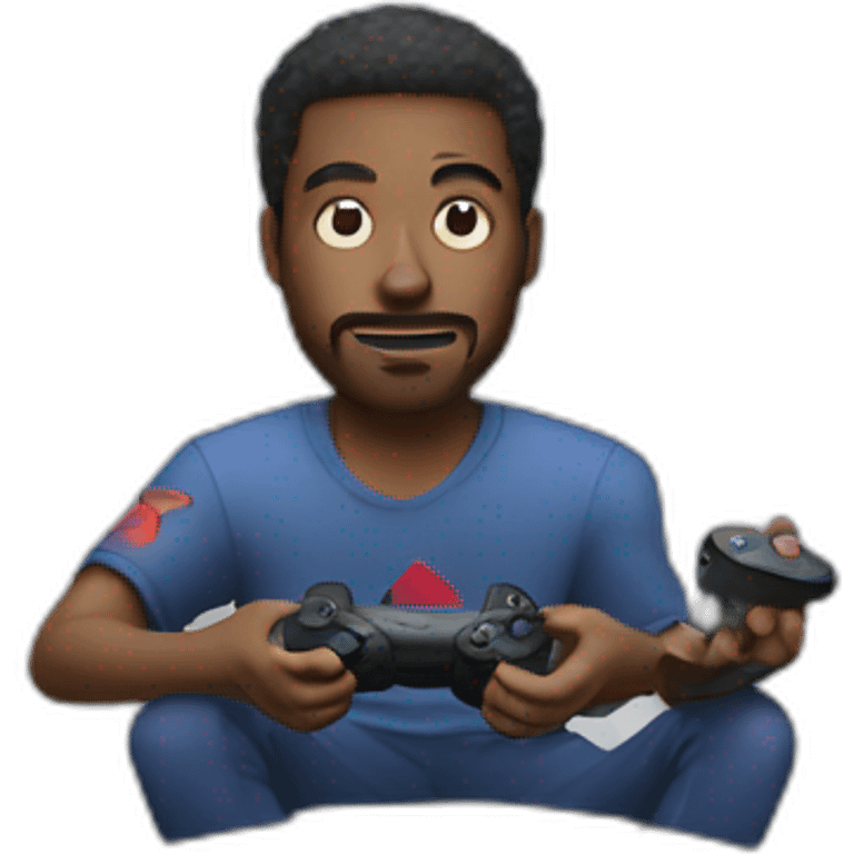 Man playing PlayStation emoji