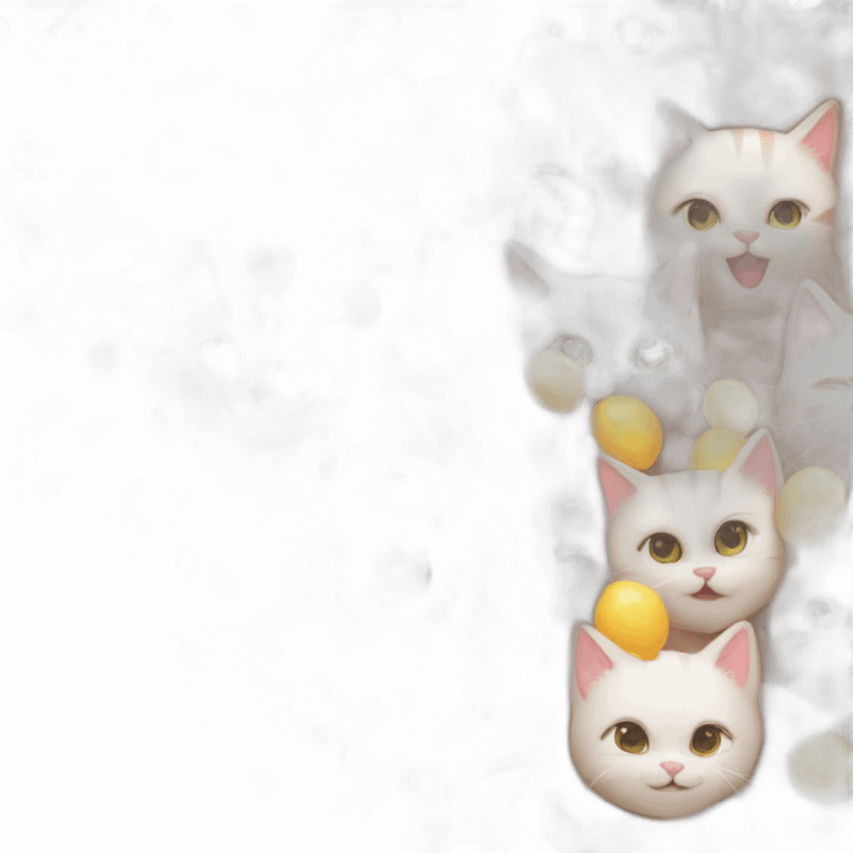 Cute cat party emoji