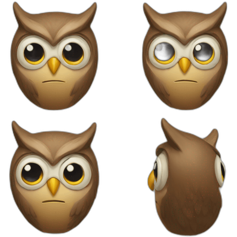 Owl shaped person men emoji