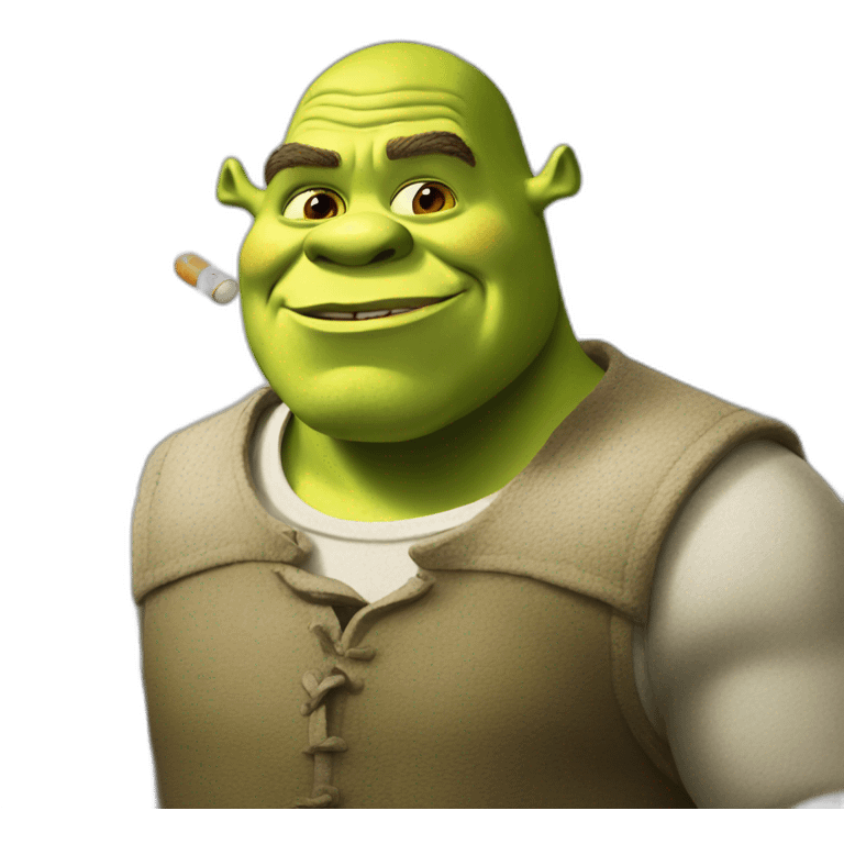 Shrek eating pills emoji