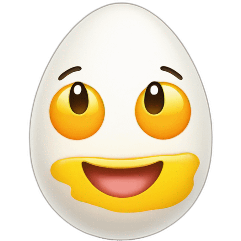 cute Sunny-side-up egg with face  emoji