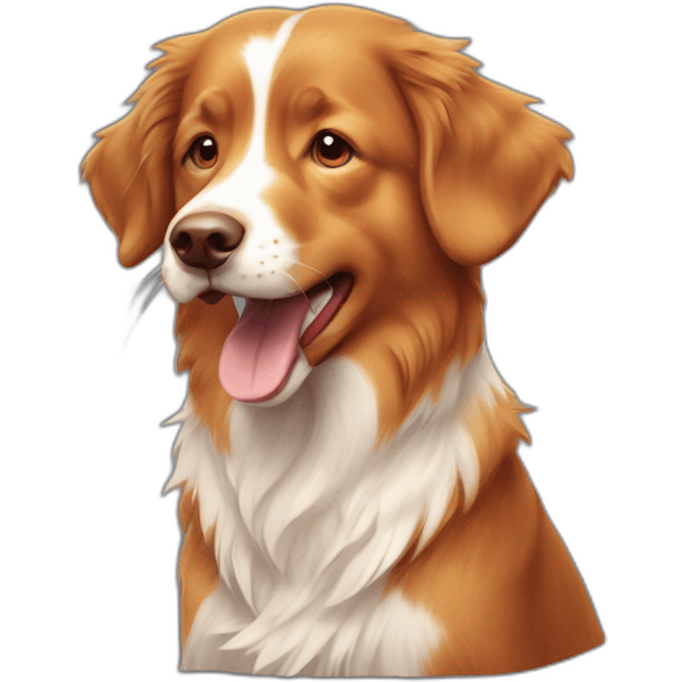 crying nova scotia duck tolling retriever emoji