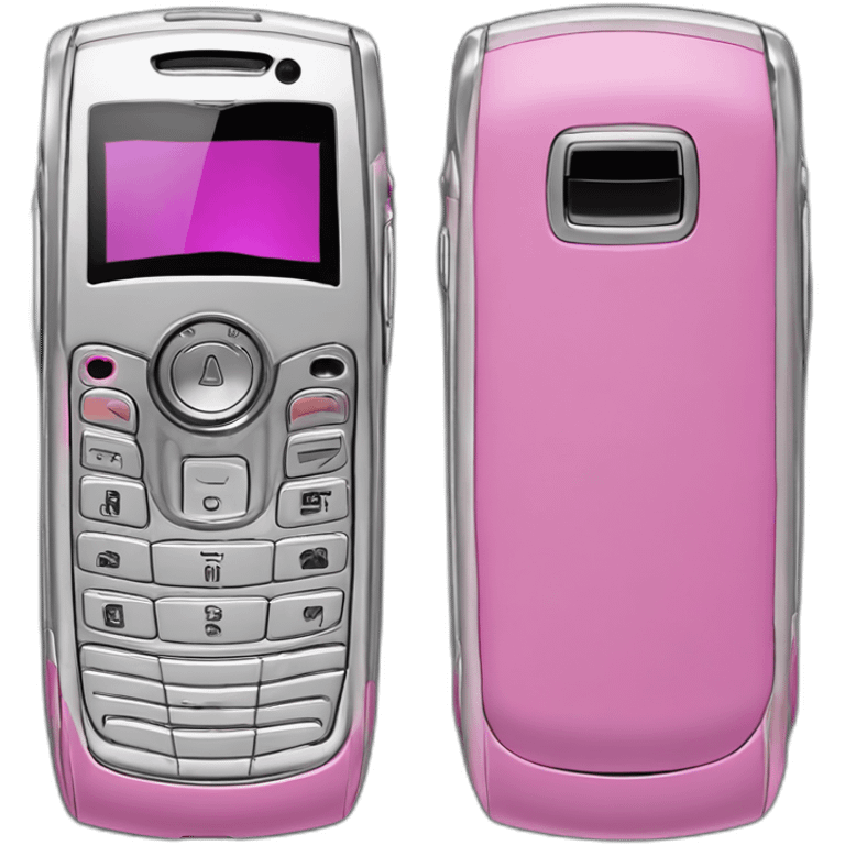 Pink Motorola Razr V3 flip-phone emoji