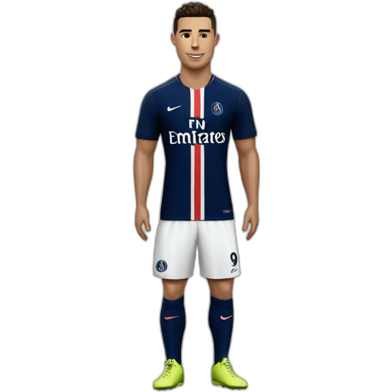 Cristiano ronaldo avec un maillot du psg emoji