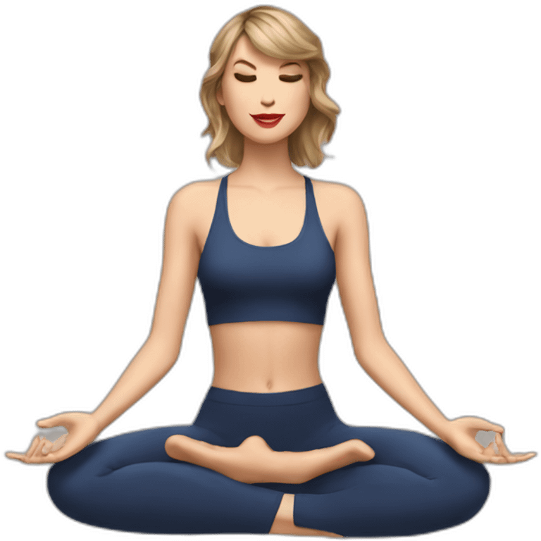 taylor swift doing yoga emoji