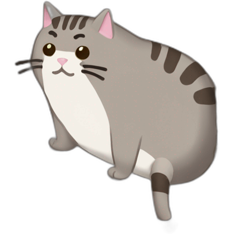 Pusheen rock climbing emoji