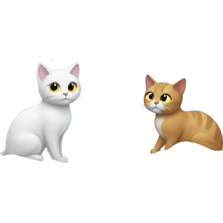 Cats in snow on Christmas  emoji