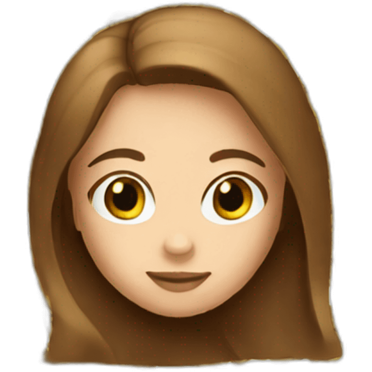 Girl with brown hair long emoji