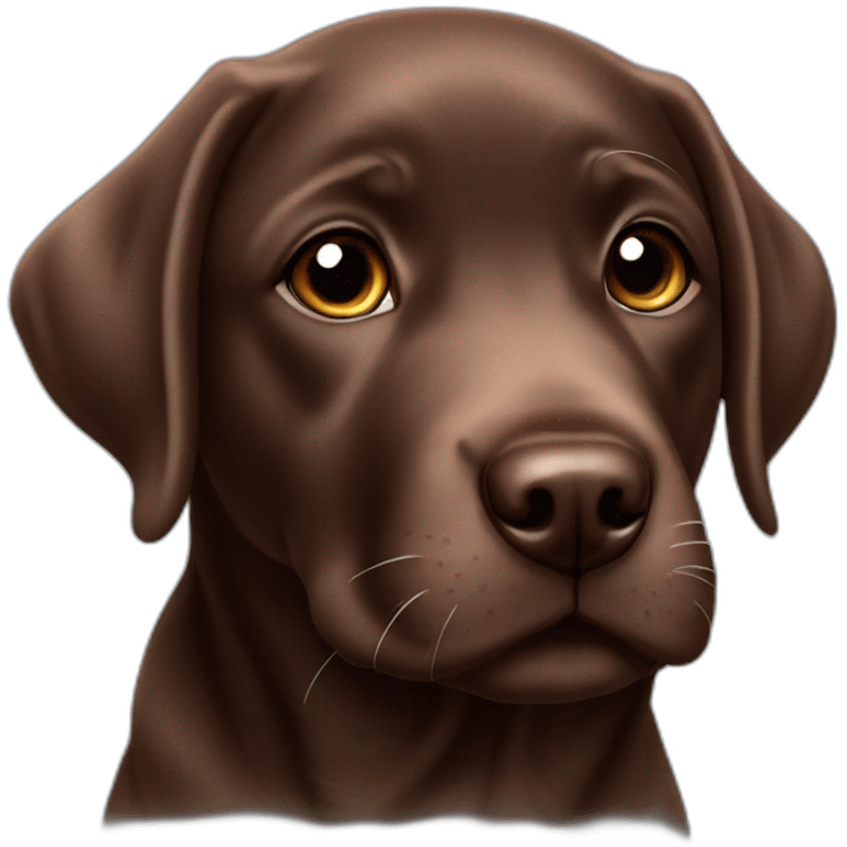 Baby chocolate labrador  emoji