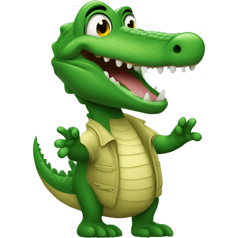 friendly alligator with monicle emoji