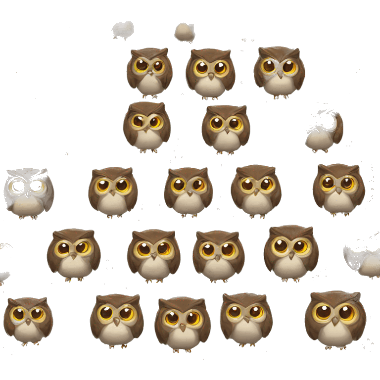 group of owl emoji