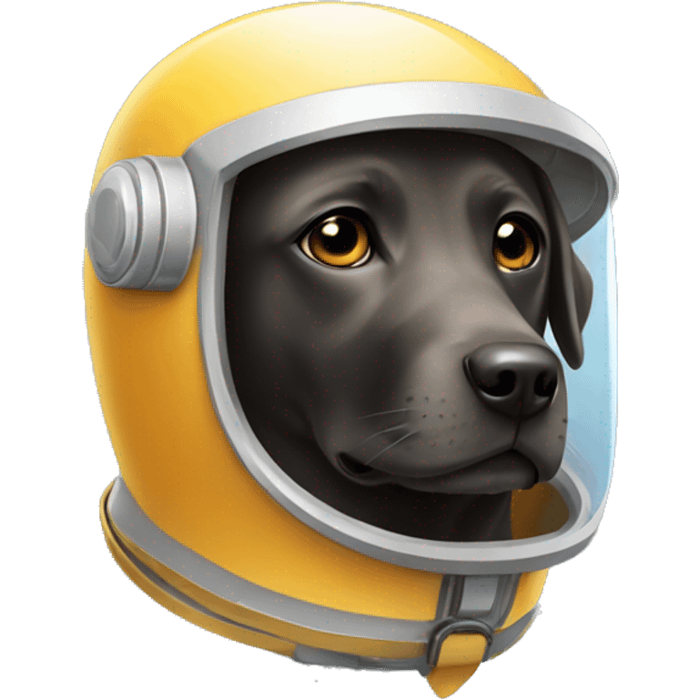 Labrador with space helmet front ios emoji emoji