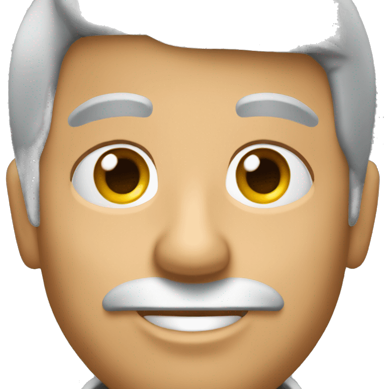 Gray hair General aviation Pilot, clean face. emoji