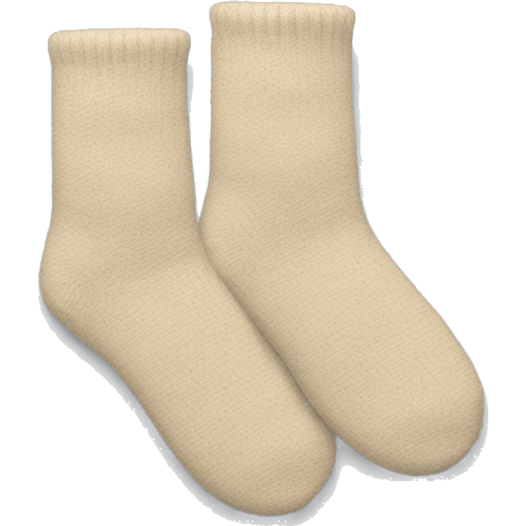 Two beige home socks emoji