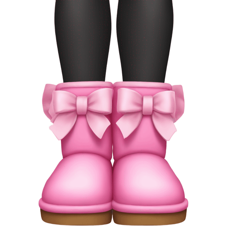 Pink uggs with a bow emoji