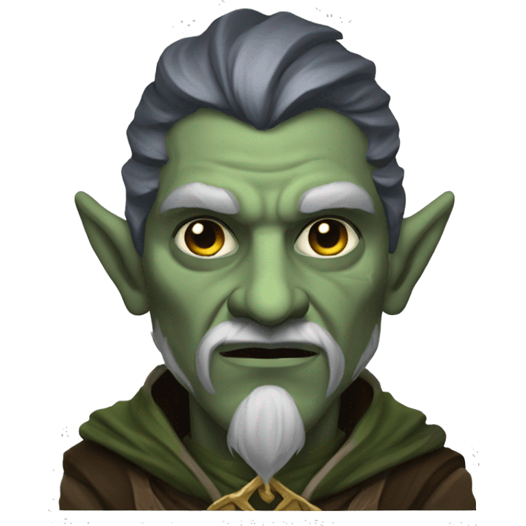 half-orc male wizard necromancer emoji