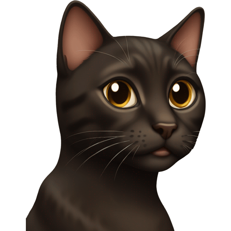 Brown and black cat female emoji