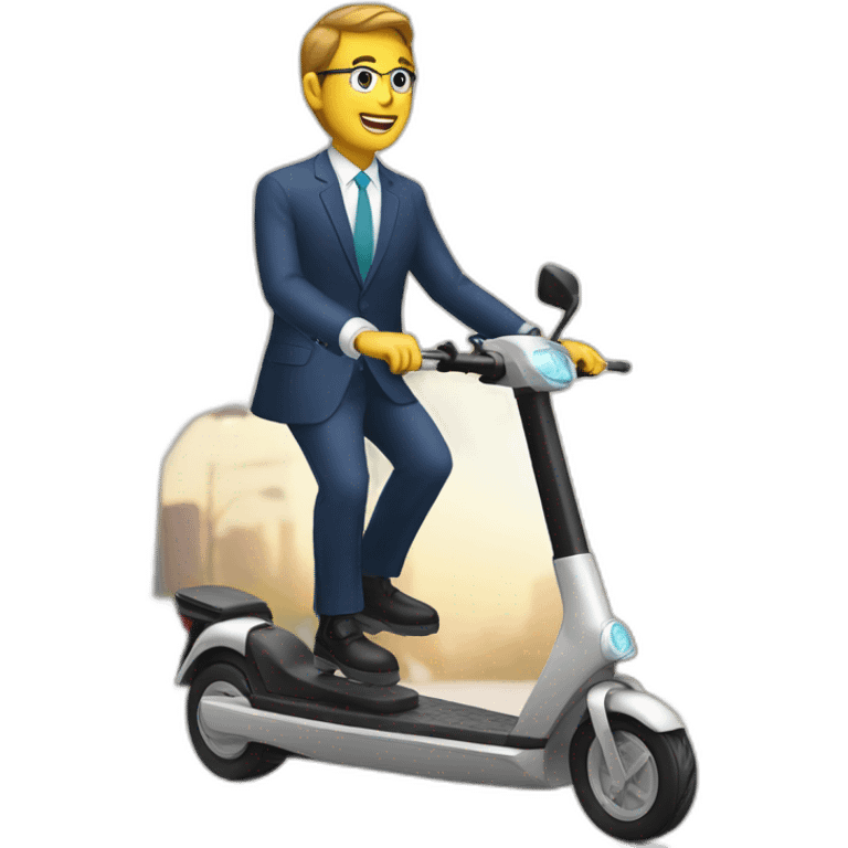 real estate agent on an electric scooter emoji