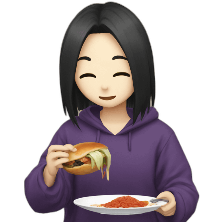 akame eating food emoji