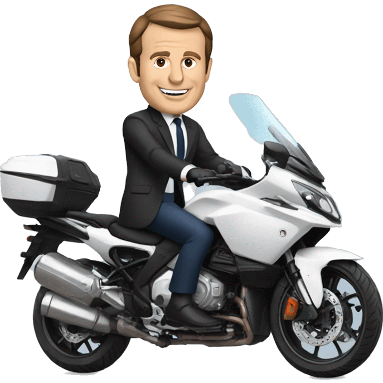 Macron sur la moto emoji