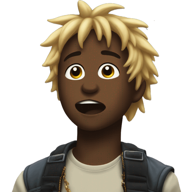 Lil uzi looking up to the sky emoji