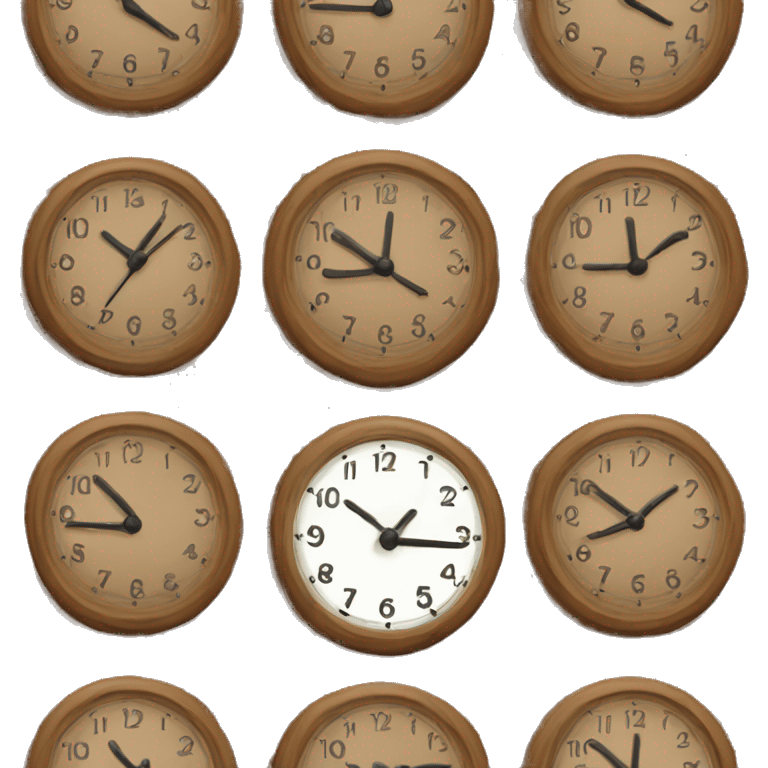 brown retro wall clock emoji