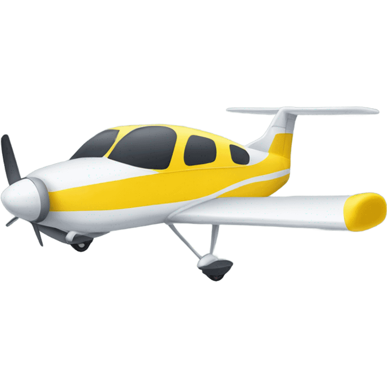 Small airplane yellow tail tracker  emoji