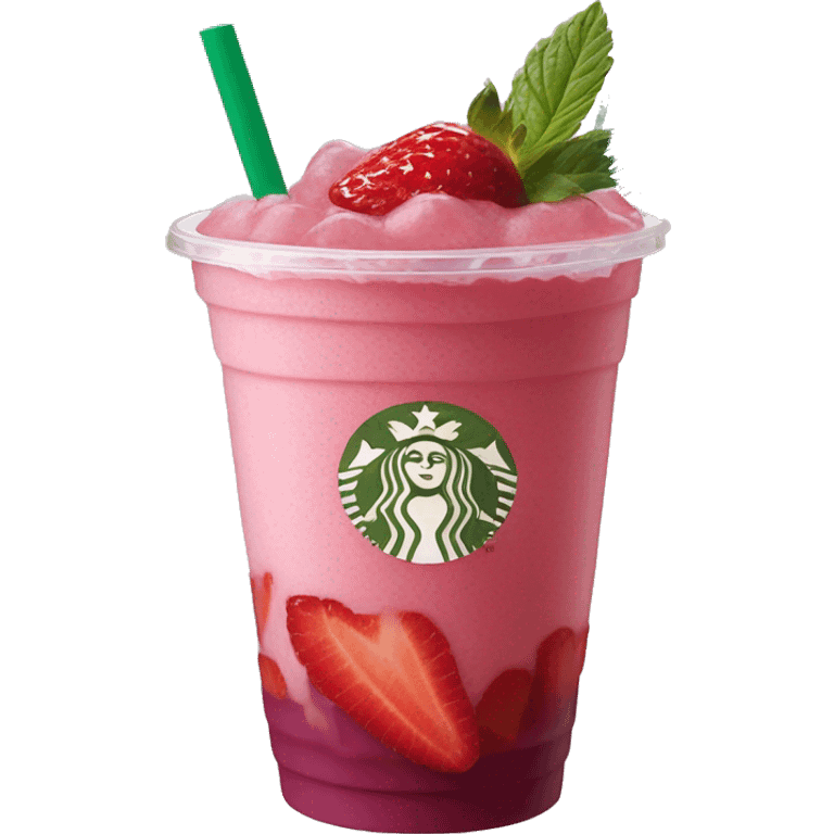 Starbucks strawberry acai refresher  emoji