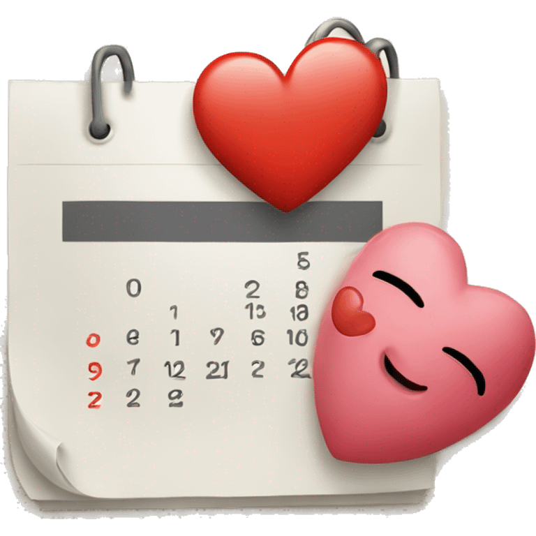 Heart and calendar emoji