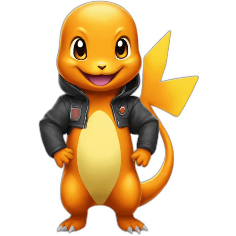 Charmander in a pikachu outfit emoji