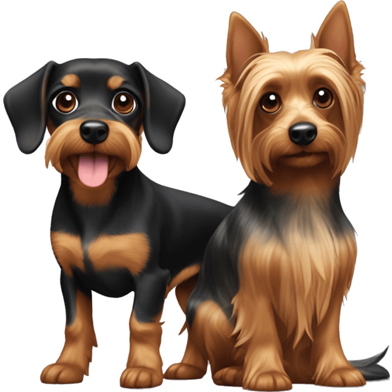 yorkie and daschund dog emoji