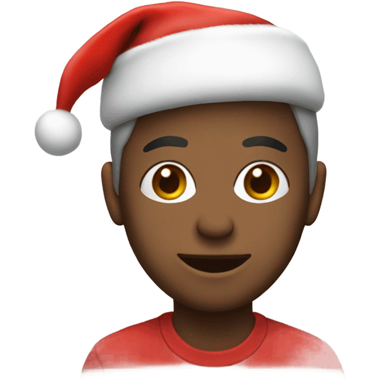 Me with a Santa hat emoji